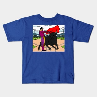 Arena Bullfight Torero Bull Kids T-Shirt